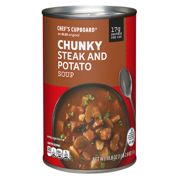 Chef's Cupboard Chunky Steak and Potato Soup 18 oz