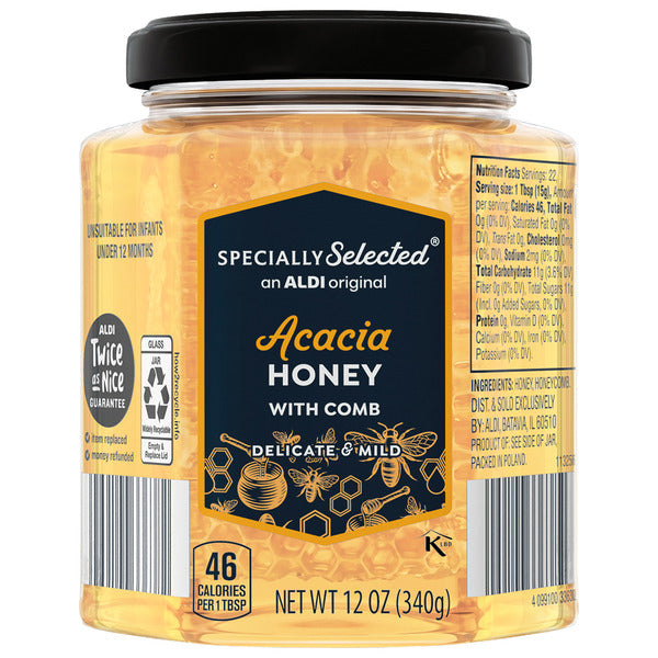 Specially Selected Acacia Honey with Comb 12 oz