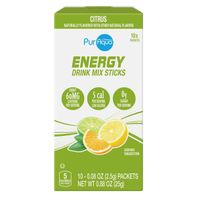 Puraqua Citrus Energy Sticks - 10 count 0.88 oz