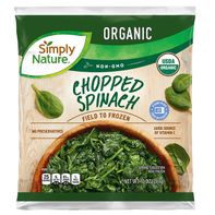 Simply Nature Frozen Organic Chopped Spinach 16 oz
