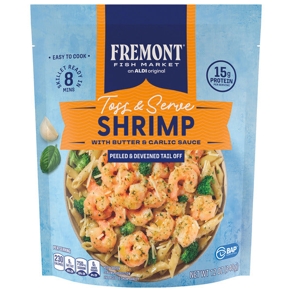 Fremont Fish Market Toss & Serve Shrimp with Salted Butter & Garlic Sauce 12 oz