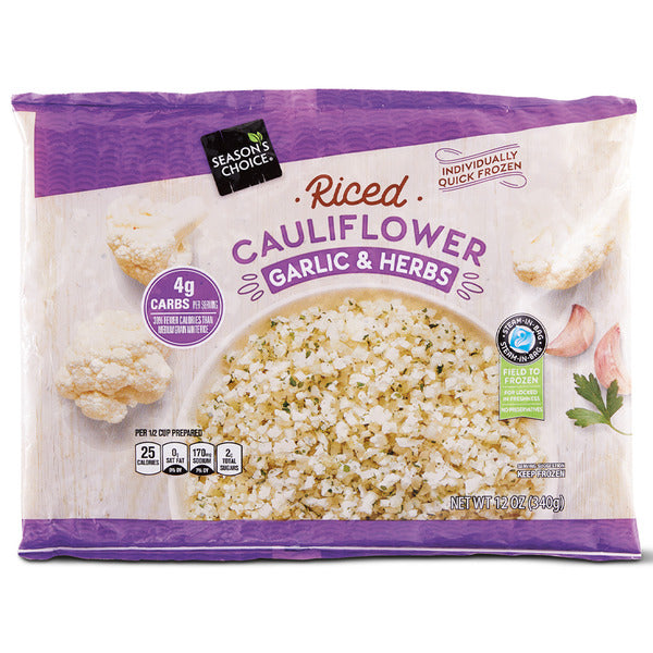 Season's Choice Frozen Garlic & Herbs Riced Cauliflower 12 oz