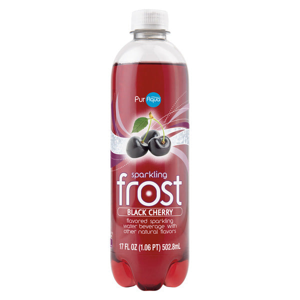 Puraqua Sparkling Frost Black Cherry Flavored Water 17 fl oz