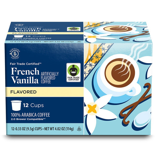 Barissimo French Vanilla Flavored Coffee Pods - 12 Cups (0.33 oz)