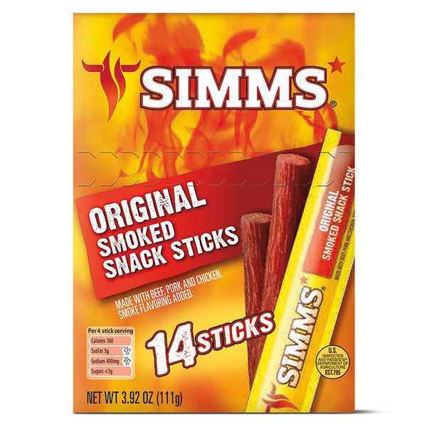 Simms OriginaSimms Original Smoked Snack Sticks - 14 Sticks 3.92 ozl Smoked Snack Sticks - 14 Sticks 3.92 oz