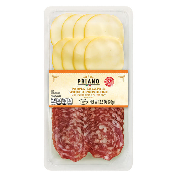 Priano Parma Salami and Smoked Provolne Tray 2.5 oz