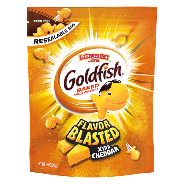 Pepperidge Farm Flavor Blasted Xtra Cheddar Goldfish Crackers 12 oz