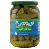 Great Gherkins Kosher Baby Whole Dill Pickles 16 fl oz