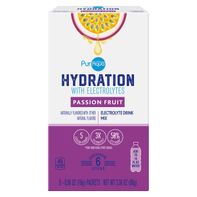 Puraqua Passion Fruit Hydration with Electrolytes Drink Mix Sticks - 6 count 3.36