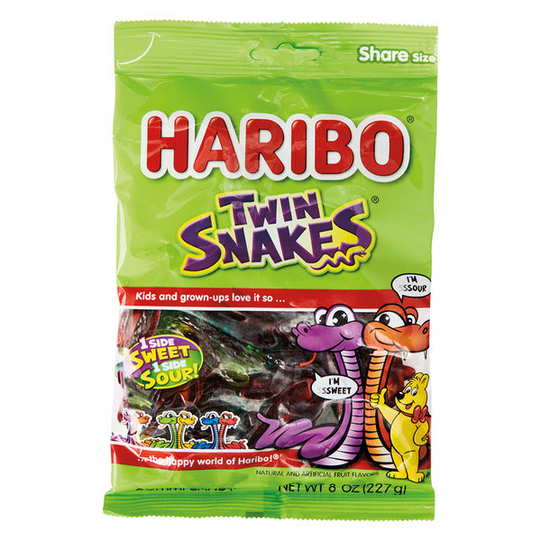 Haribo Sweet & Sour Twin Snakes Candies 7.2 oz