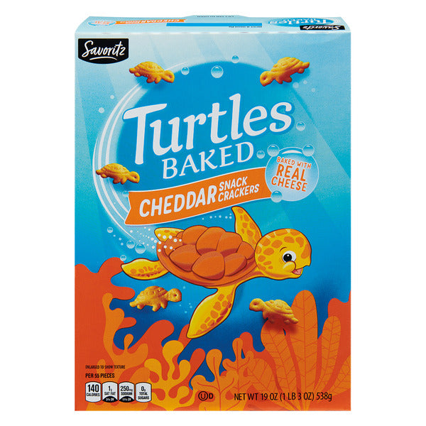 Savoritz Turtles Baked Extra Cheddar Snack Crackers 19 oz