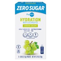 Puraqua Sugar Free Grape Hydration Drink Mix Sticks - 6 count 2.75