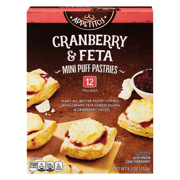 Appetitos Cranberry & Feta Mini Puff Pastries 8.2 oz