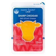 Happy Farms Deli Sliced Sharp Cheddar Cheese 8 oz
