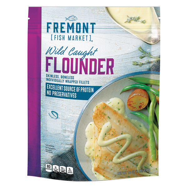 Fremont Fish Market Wild Caught Flounder 16 oz