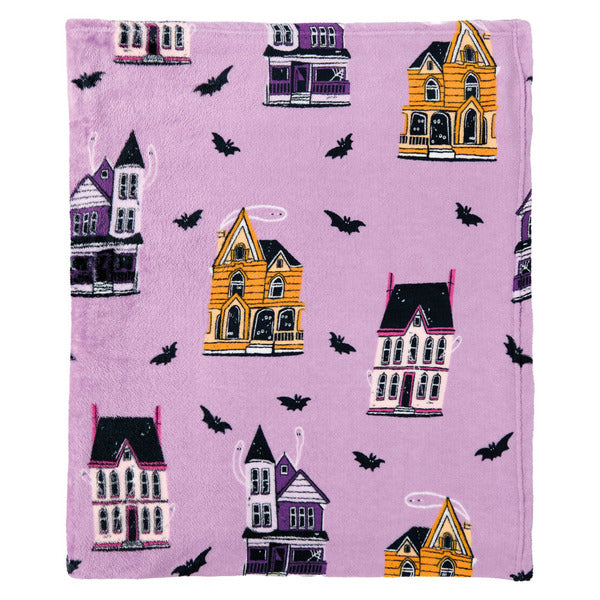 The Halloween Collection Haunted House Halloween Plush Throw - 50" X 60" 1 each
