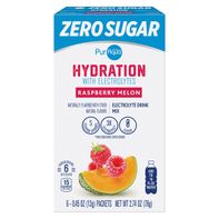 Puraqua Raspberry Melon Sugar Free Hydration Drink Mix - 6 Count 2.75