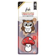 Frsh Scents Owl & Mushroom Cinnamon Spice/Fresh Cotton Air Fresheners 1 each