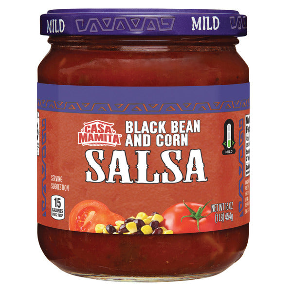 Casa Mamita Black Bean & Corn Salsa, Mild 16 oz