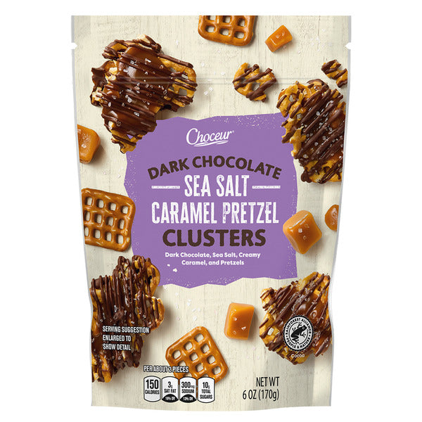 Choceur Dark Chocolate Caramel Pretzel Clusters 6 oz