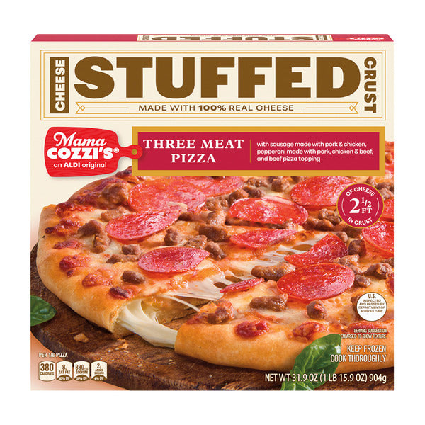 Mama Cozzi's Pizza Kitchen Cheese Stuffed Crust Three Meat Pizza 31.9 oz