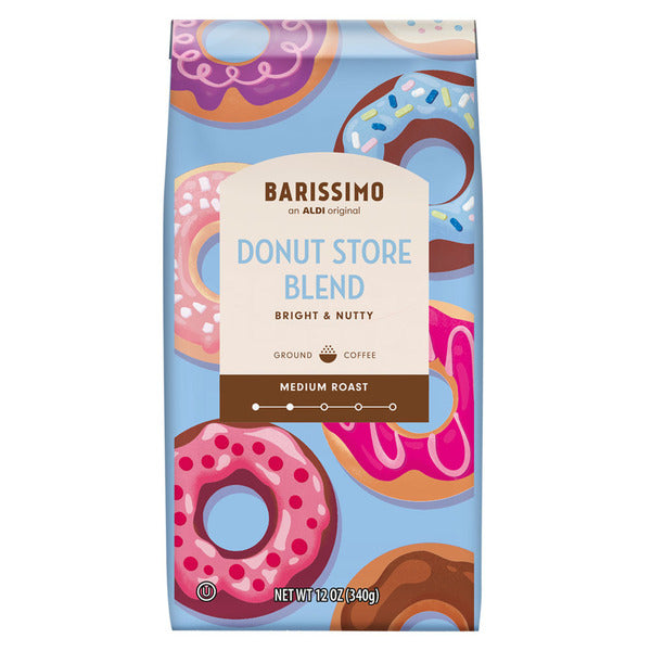 Barissimo Donut Store Medium Roast Blend Ground Coffee 12 oz
