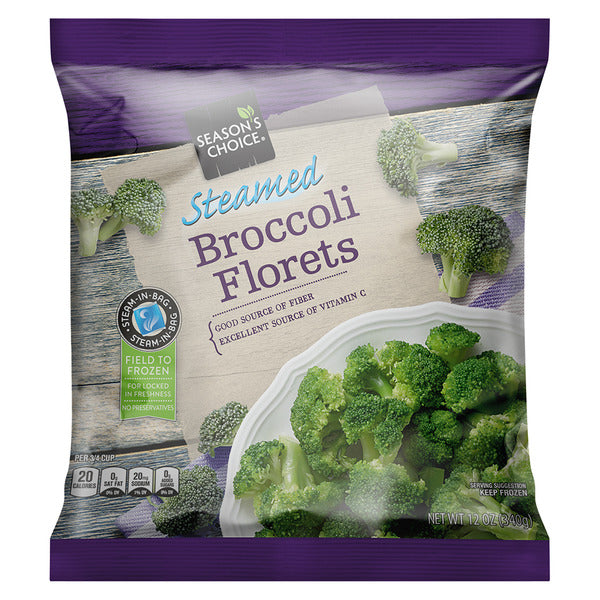 Season's Choice Frozen Steamed Broccoli Florets 12 oz