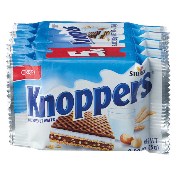 Knoppers Crispy Milk Hazelnut Wafers - 5 Pack 4.4 oz