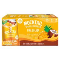 Puraqua Zero Sugar Pina Colada Mocktail Sparkling Water, 8 Pack 96