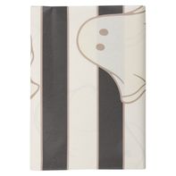 The Halloween Collection Black/Ivory Striped Ghost Tablecloth 1 each