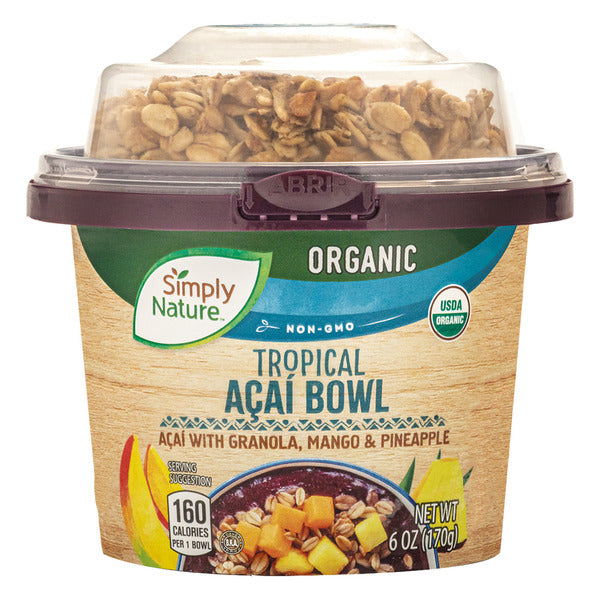 Simply Nature Organic Tropical Açaí Bowl 6 oz