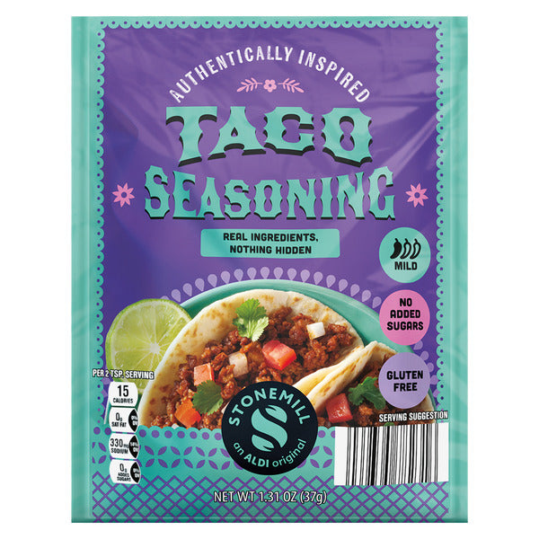 Stonemill Gluten Free Mild Taco Seasoning 1.31 oz