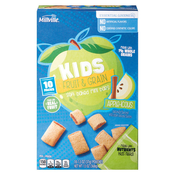 Millville Kids Fruit and Grain Apple Mini Bars 13 oz