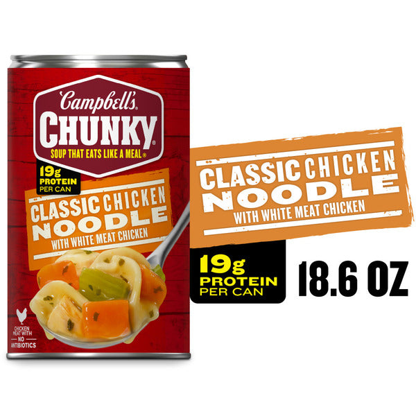 Campbell's Chunky Chicken Noodle Soup, 18.6 oz Can 18.6 oz