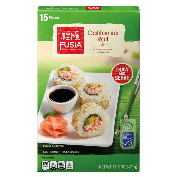 Fusia Asian Inspirations California Roll - 15 Pieces 11.5 oz