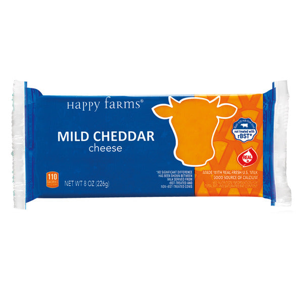 Happy Farms Mild Cheddar Cheese Block 8 oz