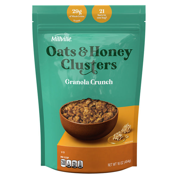 Millville Oats & Honey Clusters Granola Crunch 16 oz