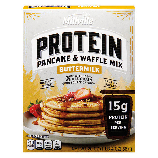 Millville Buttermilk Protein Pancake & Waffle Mix 20 oz