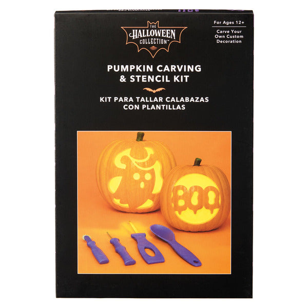 The Halloween Collection Pumpkin Carving and Sten, Lid Cutter Kit
