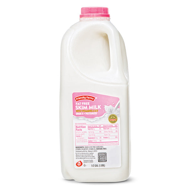 Friendly Farms Fat Free Skim Milk 0.5 gal