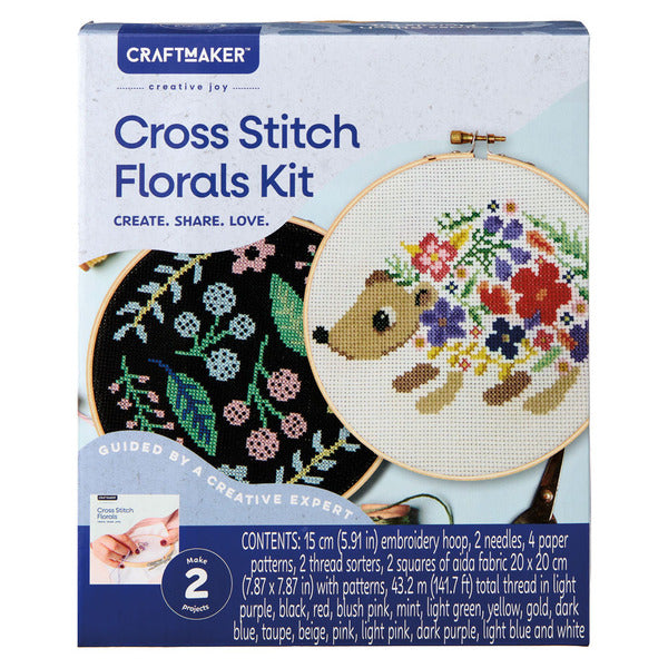 Hinkler Floral Cross Stitch Kit